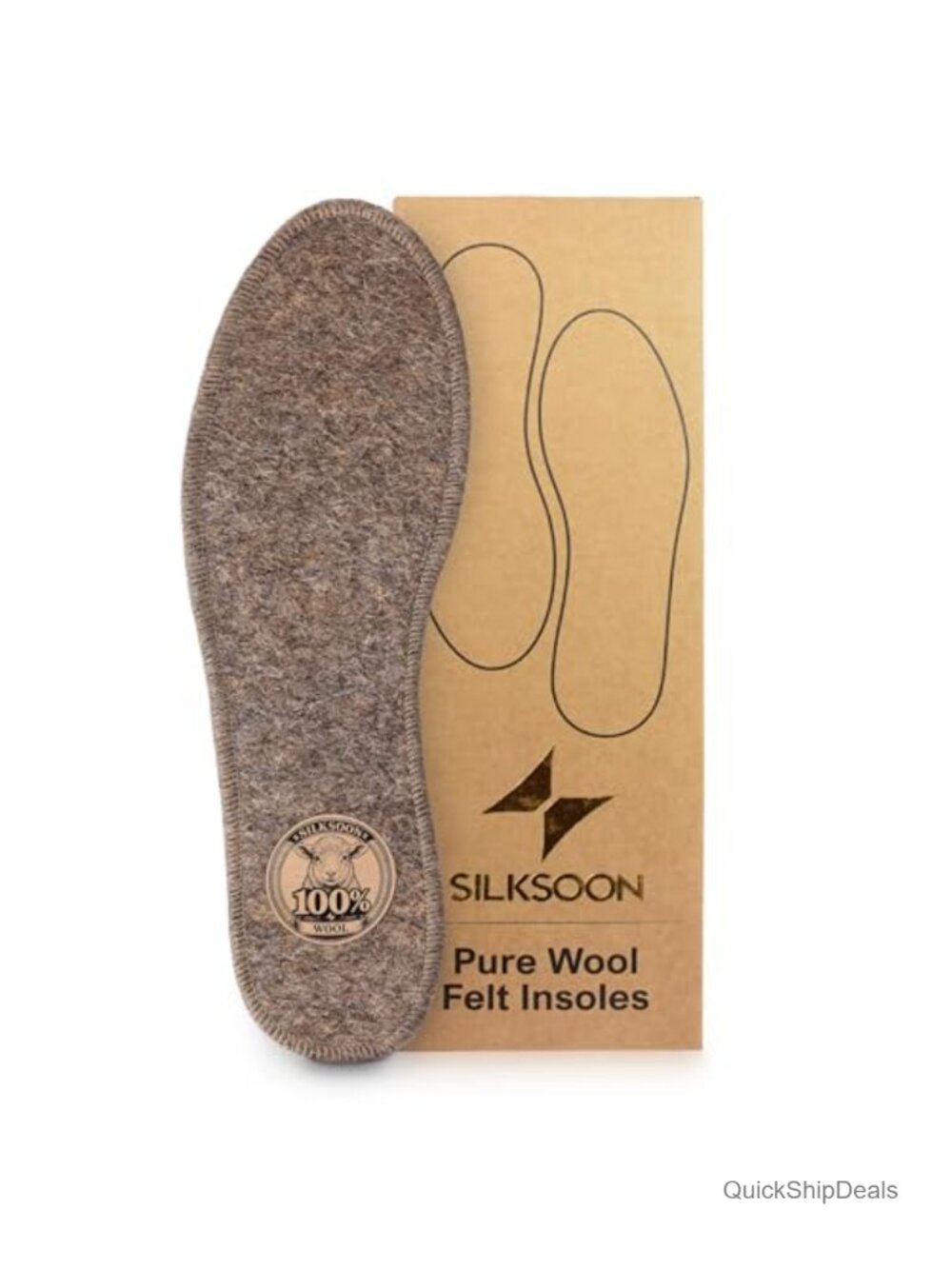 Natural Wool Insoles for Boots & Shoes, Warm Ergonomic Inserts